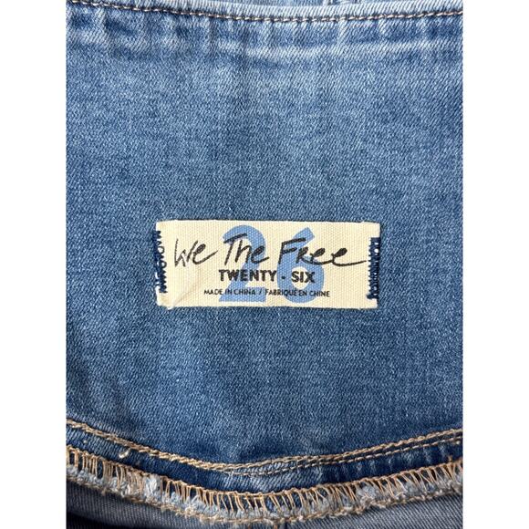 Free People Jeans 26 Womens Venice Beach Flare Cross Front Pull On - Picture 6 of 7